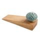 2 Pieces Sage Green And Black Etched Ceramic Wooden Door Stopper